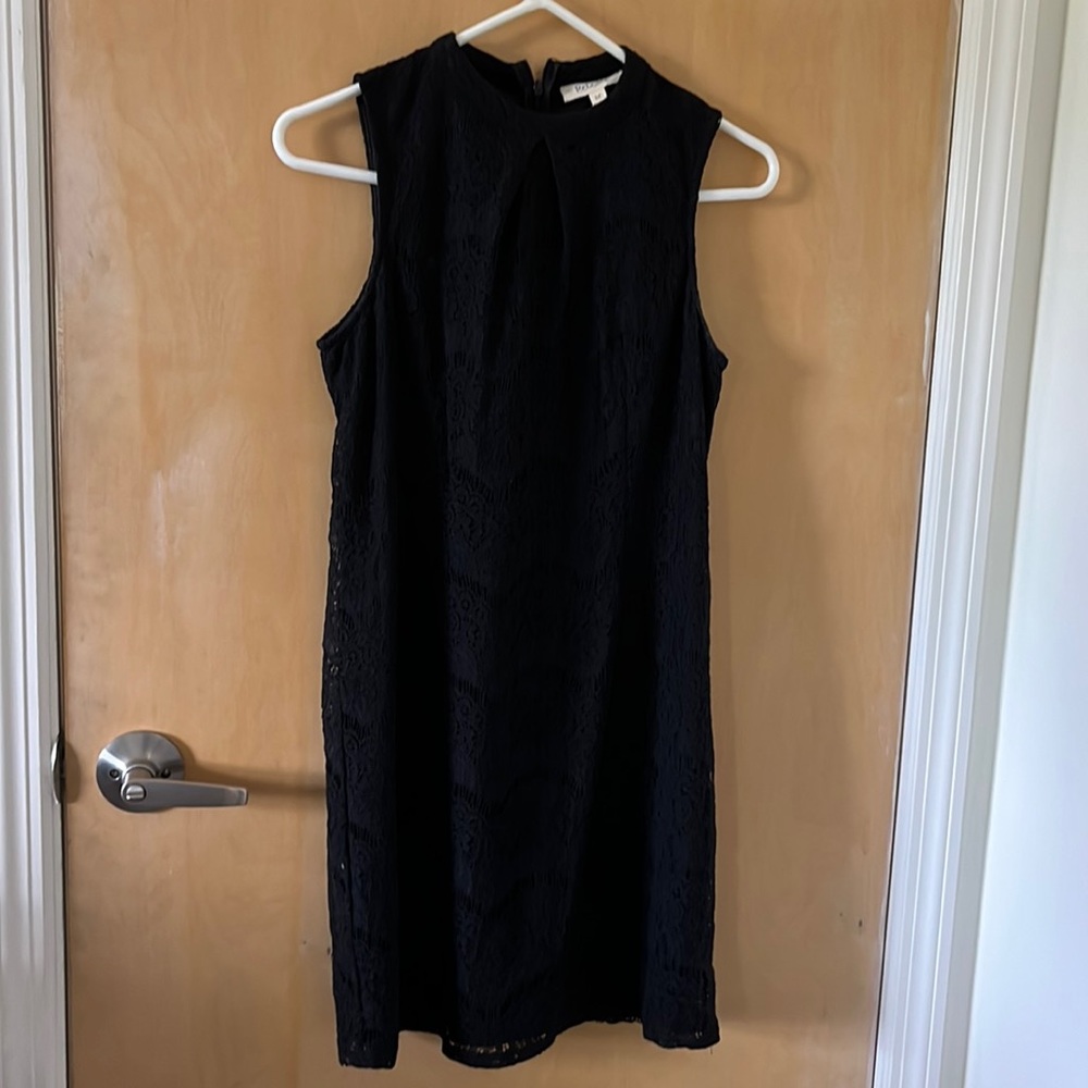 Women’s Lace Little Black Dress-Medium